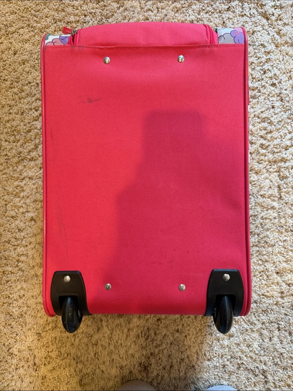 Squishmallows Pink-Trim Multicolor Cloud Characters Suitcase